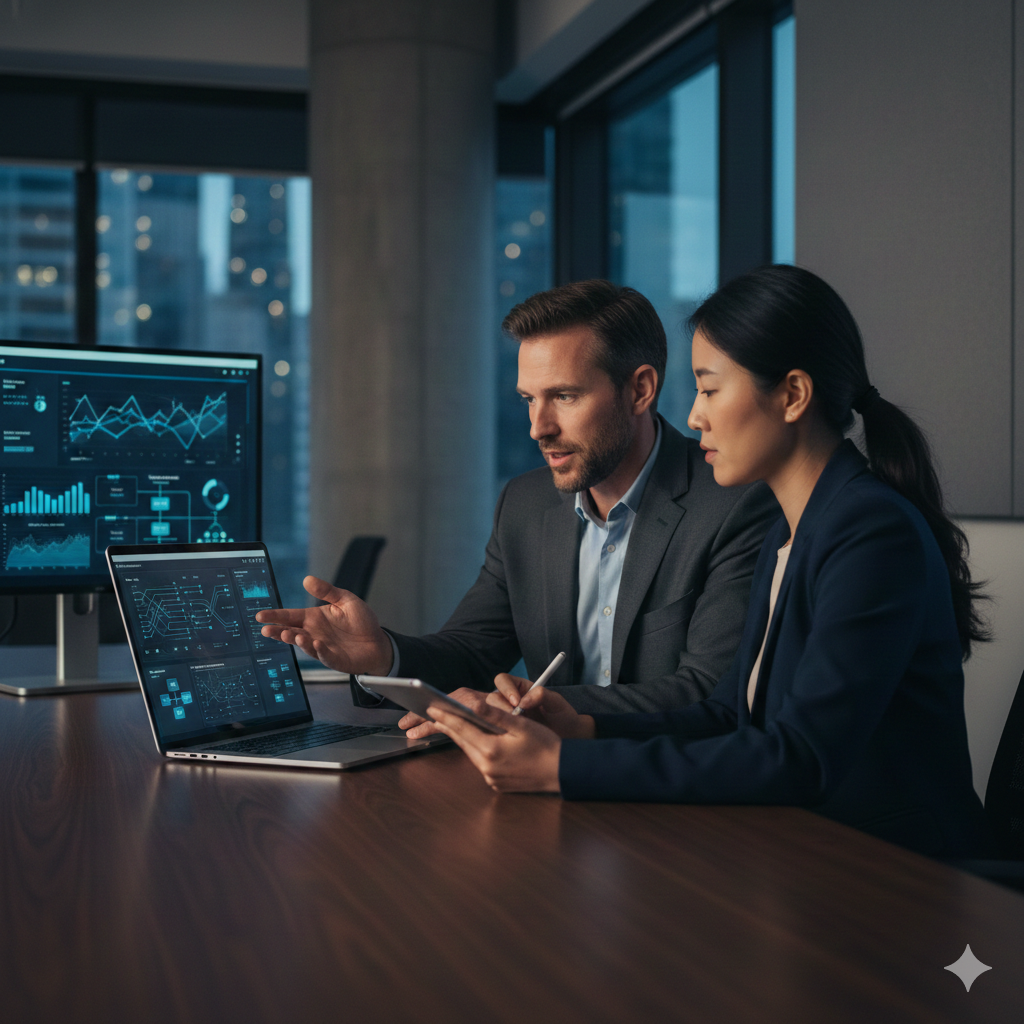 Team working together on AI deployment